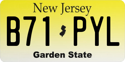 NJ license plate B71PYL