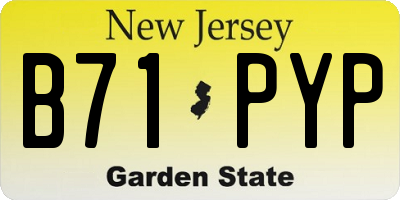 NJ license plate B71PYP