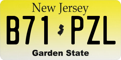 NJ license plate B71PZL