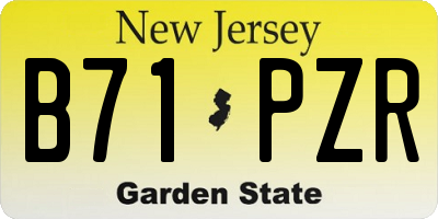 NJ license plate B71PZR