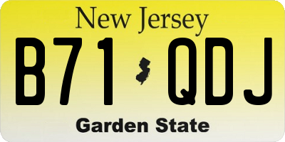 NJ license plate B71QDJ