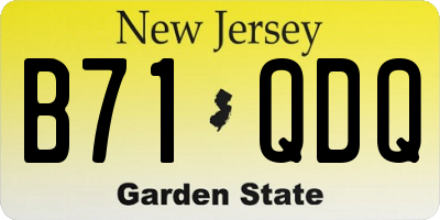 NJ license plate B71QDQ