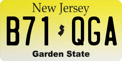 NJ license plate B71QGA
