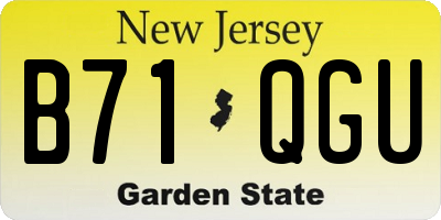 NJ license plate B71QGU