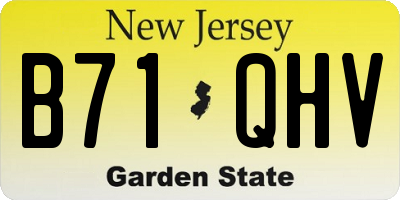 NJ license plate B71QHV