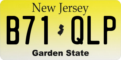 NJ license plate B71QLP