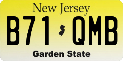 NJ license plate B71QMB