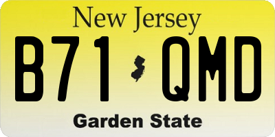 NJ license plate B71QMD