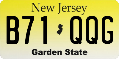 NJ license plate B71QQG