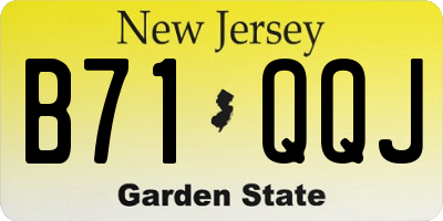 NJ license plate B71QQJ