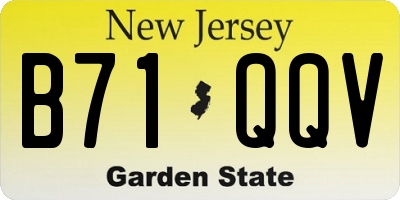 NJ license plate B71QQV