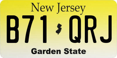 NJ license plate B71QRJ