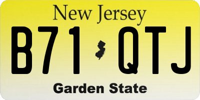 NJ license plate B71QTJ