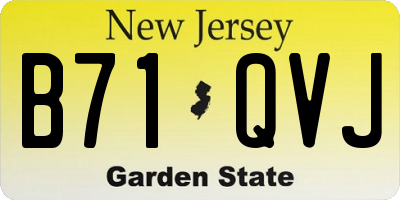 NJ license plate B71QVJ
