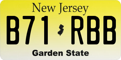 NJ license plate B71RBB