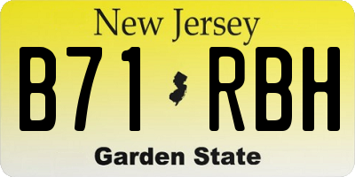 NJ license plate B71RBH