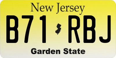 NJ license plate B71RBJ