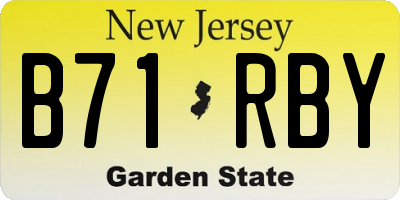 NJ license plate B71RBY