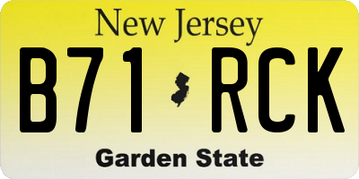 NJ license plate B71RCK