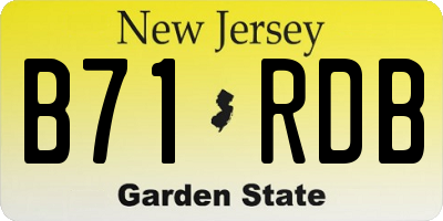 NJ license plate B71RDB