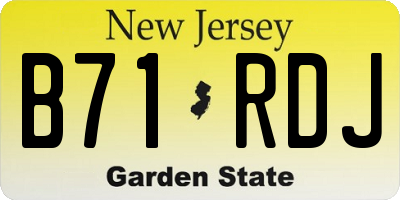 NJ license plate B71RDJ
