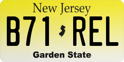 NJ license plate B71REL