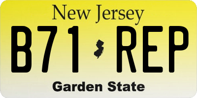 NJ license plate B71REP