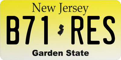NJ license plate B71RES