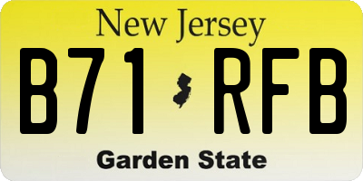 NJ license plate B71RFB