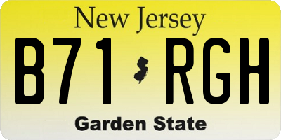 NJ license plate B71RGH