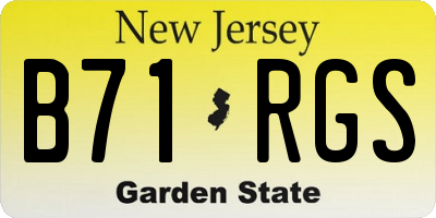 NJ license plate B71RGS