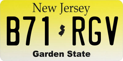 NJ license plate B71RGV