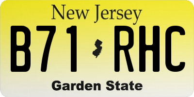 NJ license plate B71RHC