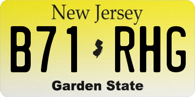 NJ license plate B71RHG