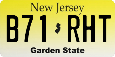 NJ license plate B71RHT