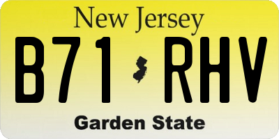 NJ license plate B71RHV