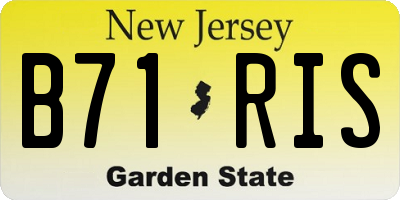 NJ license plate B71RIS