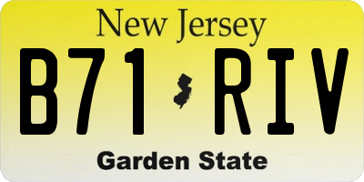 NJ license plate B71RIV