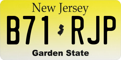 NJ license plate B71RJP