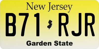 NJ license plate B71RJR