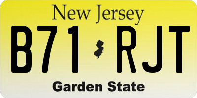 NJ license plate B71RJT