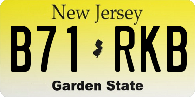 NJ license plate B71RKB