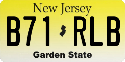 NJ license plate B71RLB