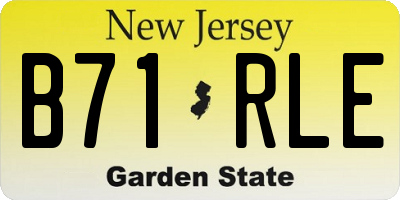 NJ license plate B71RLE
