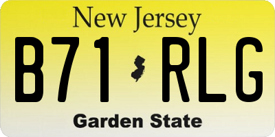 NJ license plate B71RLG