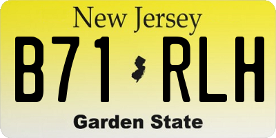 NJ license plate B71RLH