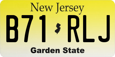 NJ license plate B71RLJ
