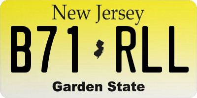 NJ license plate B71RLL