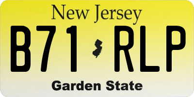 NJ license plate B71RLP