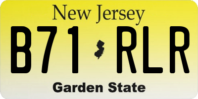 NJ license plate B71RLR